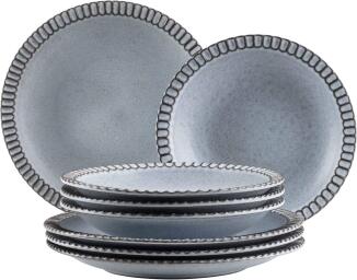 MÄSER Teller-Set Ida für 4 Personen, 8-tlg. in blau