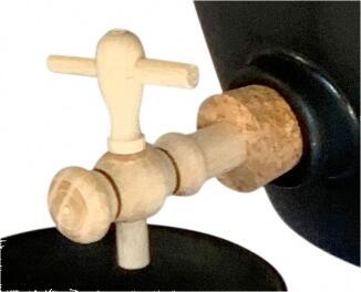 Emile Henry Ersatzhahn-Set Essigfass Holz Zapfhahn Korken