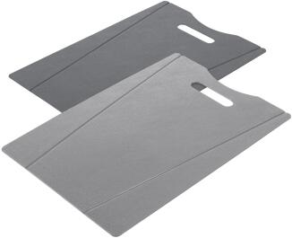 Kuhn Rikon Schneidebretter Set 2-teilig grau/dunkelgrau mit Griffloch