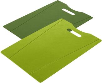Kuhn Rikon Schneidebretter Set grün/dunkelgrün 2-teilig Kunststoff