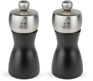 PEUGEOT Pfeffermühle & Salzmühle Fidji Z in matt schwarz im Set, 12 cm
