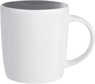 Kahla Basic Range Becher 0,40 l weiß-grau mit Henkel