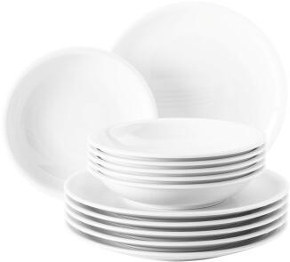 Seltmann Weiden Compact Tafelservice 12-teilig weiß Teller Schalen Set
