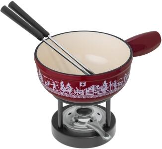 Kuhn Rikon Käsefondue Set Induktion Gusseisen Alpweide Mini, 17 cm