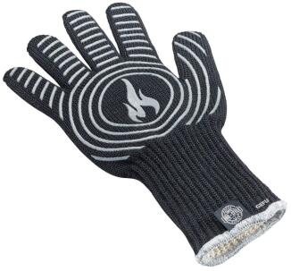 GEFU Grillhandschuh BBQ hitzebeständig mit Silikon-Grip schwarz