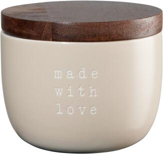 ASA Marmeladendose made with love mit Holzdeckel cremeweiß