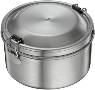 cilio MONTE Lunch Box rund Edelstahl mit Bügelverschluss