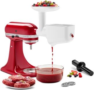 KitchenAid Küchenmaschinen Zubehör-Set 2-teilig Fleischwolf Passieraufsatz
