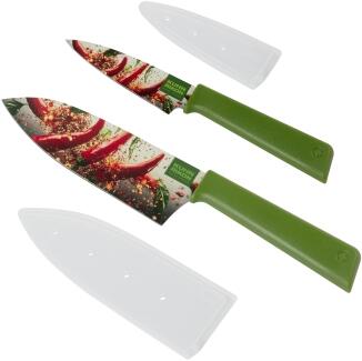 Kuhn Rikon COLORI+ Rüst- & Santokumesser Set Hot & Spicy 2 Stk.