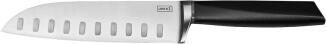 Lurch TANGO Santoku-Messer mit Kullen, Edelstahlklinge und schwarzem Griff