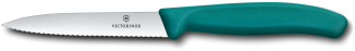 Victorinox Swiss Classic Gemüsemesser mit Wellenschliff, 10 cm in grün