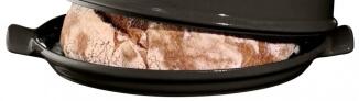 Emile Henry Ersatzplatte Brotbackform-Set fusain schwarze Keramikplatte