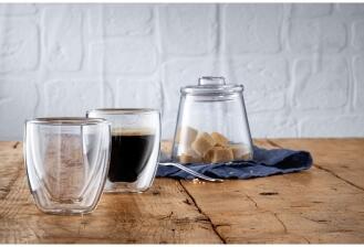 WMF Kult doppelwandige Espressotassen Glas Set 2-teilig