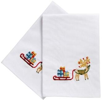 Ulster Weavers Serviette Baumwolle Tis the Season 2PK Rentier-Schlittenmotiv