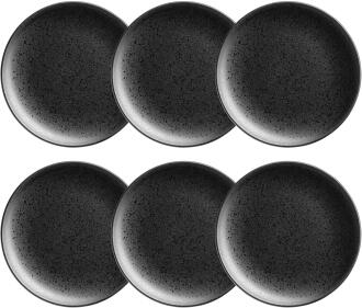 MÄSER Dessertteller-Set Essential für 6 Personen in schwarz