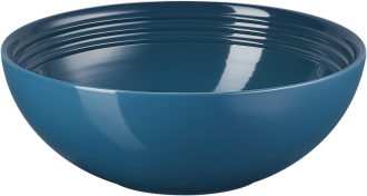 Le Creuset Salatschüssel deep teal Keramikschüssel blaugrün rund