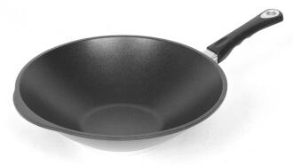 AMT Gastroguss Wok Aluguss 36 cm mit Griff