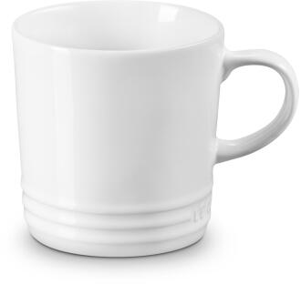 Le Creuset Becher 0,35 Liter white Keramikbecher mit Henkel