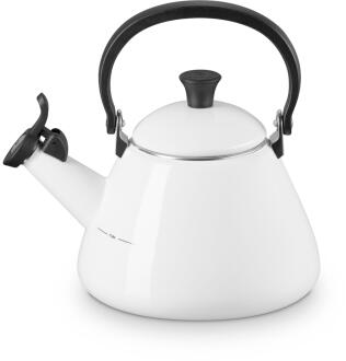 Le Creuset Wasserkessel Kone white, weißer Teekessel mit Griff