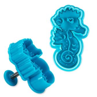 Städter Kunststoff-Ausstecher-Form Seepferdchen 5,5 cm Blau