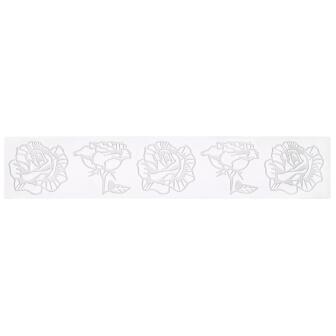 Städter Reliefform Rose 39,5 x 7,5 cm Weiß Silikon