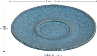 Leonardo Keramikuntertasse MATERA 11 cm blau, 4er-Set