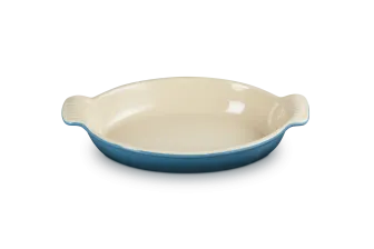 Le Creuset Auflaufform Tradition oval in deep teal