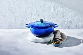 Le Creuset Familientopf La Marmite aus Gusseisen in azure