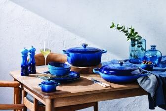 Le Creuset Mini-Cocotten in azure, 4er-Set