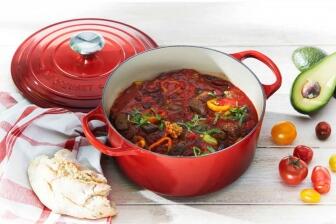 Le Creuset Bräter Signature rund in kirschrot