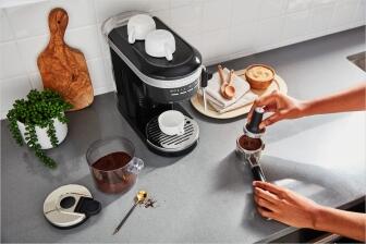 KitchenAid Halbautomatische Espressomaschine ARTISAN in gusseisen schwarz