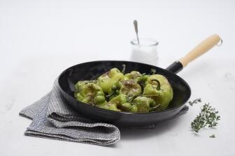 Riess Holzknechtpfanne aus Emaille in schwarz