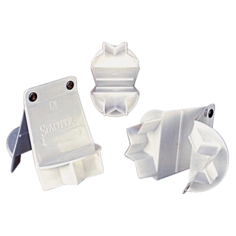 Städter Kunststoff-Ausstecher-Form Zimtstern ø 5 cm Weiß klappbar