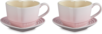 Le Creuset Tassen in Herzform 2er-Set in shell pink