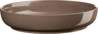 ASA Gourmetteller Coppa Kaori braun, flacher Keramikteller rund ovalformig