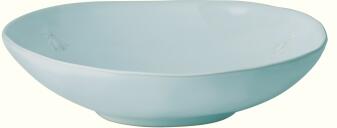 La Rochère ABEILLE Pastateller Keramik hellblau 4er Set Bieneprägung