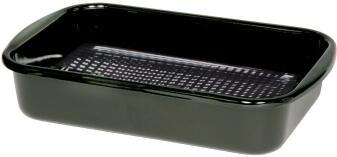 Riess Grillform aus Emaille mit Waffelboden in schwarz