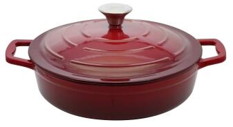 ELO Kirschrot Gusseisen-Servierpfanne in kirschrot, 28 cm