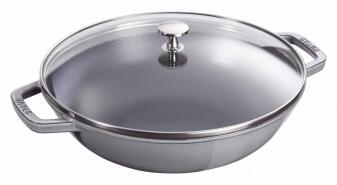 graphitgrau KochForm in oval bei Staub Gusseisen Cocotte aus