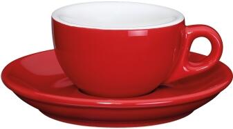 cilio Espressotasse Roma amarena rot mit Untertasse