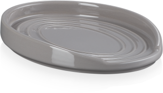 Le Creuset Löffelablage oval, 16 cm in perlgrau