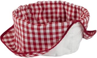 Kuhn Rikon Fondue-Brotsack Karo rot-weiss kariert Brotkorb Stoffbeutel
