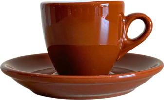Nuova Point Espressotasse Palermo braun mit Untertasse