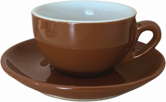 Nuova Point Cappuccinotasse Palermo braun mit Untertasse