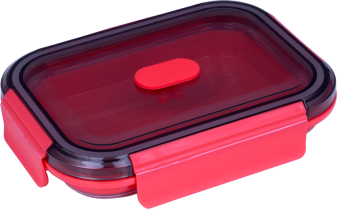 Lurch Frischhaltebox UP & DOWN, faltbar in frozen pink