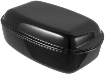 Kuhn Rikon EASY Bräter-Ofenform aus Glas mit Deckel schwarz