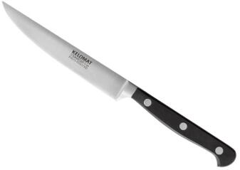 Kelomat Steakmesser 12 cm Edelstahlmesser mit schwarzem Griff