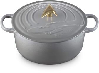 Le Creuset Enterprise-Bräter Signature, rund, Star Trek mit Sternflotten-Deckelknopf