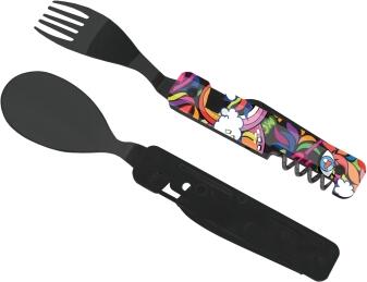 Akinod Multifunktionales Besteck Jimy, Gabel Löffel mit Korkenzieher