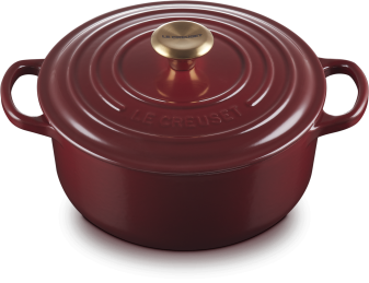 Le Creuset Bräter Signature rund in garnet